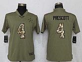 Women Nike Cowboys 4 Dak Prescott Olive Camo Salute To Service Limited Jersey,baseball caps,new era cap wholesale,wholesale hats